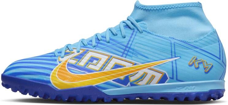 Nike Zoom Mercurial Superfly 9 Academy KM TF high top voetbalschoenen (turf) Blauw