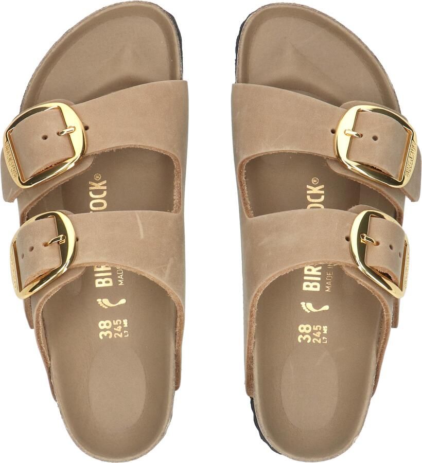 BIRKENSTOCK Slippers Dames Arizona Big Buckle Maat: 38 Materiaal: Nubuck Kleur: Beige - Foto 10