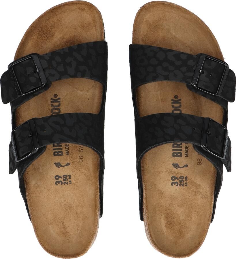 Birkenstock Arizona Women Birko Flor Leopard Print Black Narrow