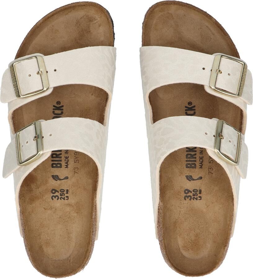 Birkenstock Arizona Women Birko Flor Leopard Print Eggshell Narrow