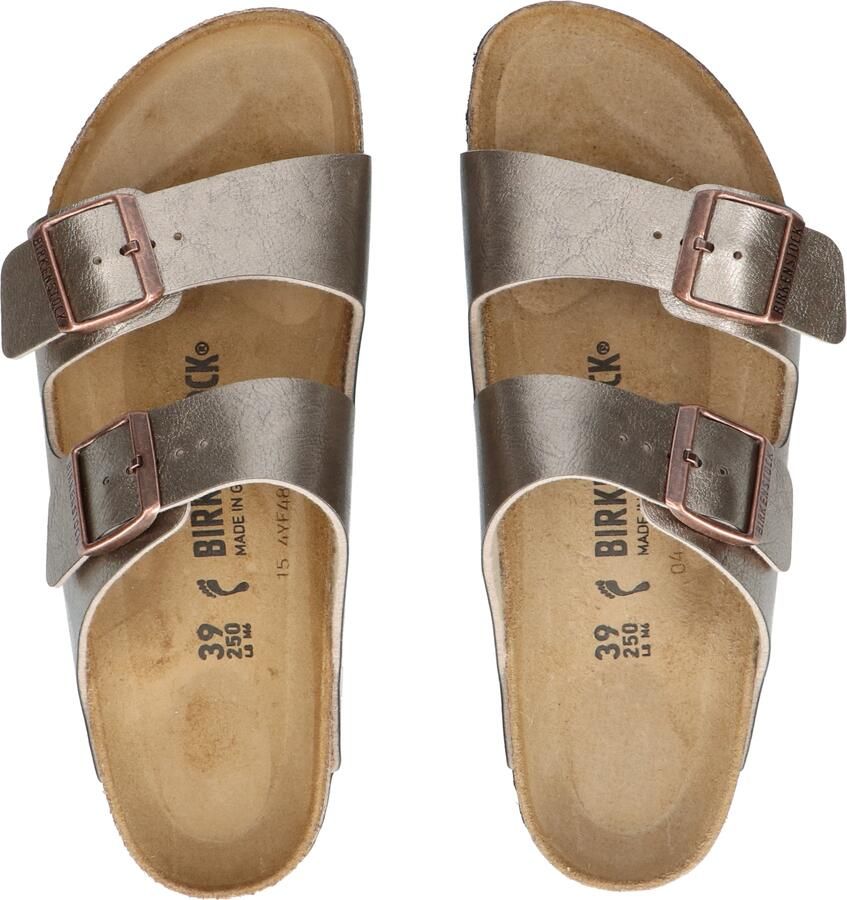 Birkenstock Arizona Women Birko Flor Metallic Taupe Narrow