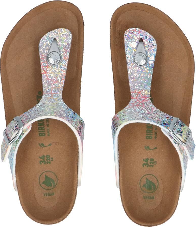 Birkenstock Gizeh Kids Birko Flor Flasy Silver Narrow