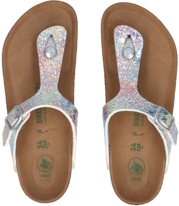 Birkenstock Gizeh Kids Flasy Silver Birko-Flor Narrow