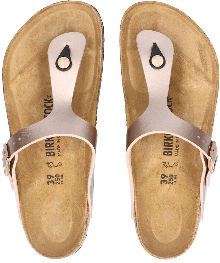 Birkenstock Gizeh Women Birko Flor Copper Metal Regular