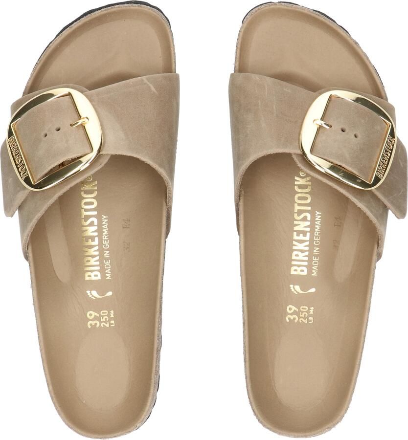 Birkenstock Madrid Women Big Buckle Leather Oiled Tabacco Beige Narrow