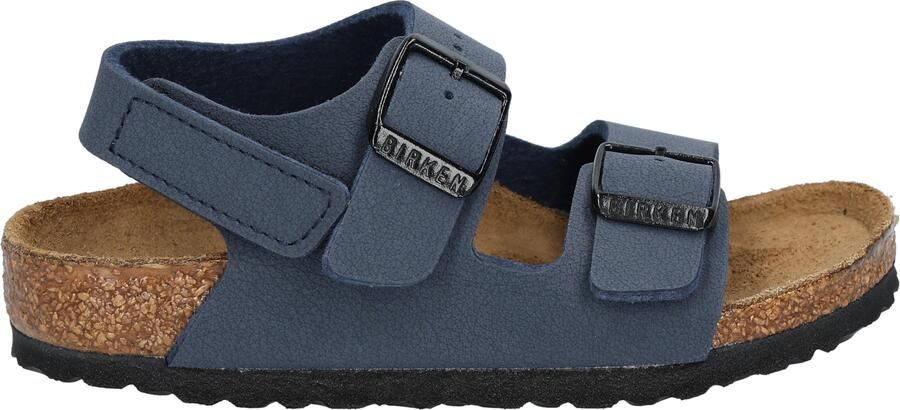 Birkenstock Milano Kids Navy Birko-Flor Nubuck Narrow