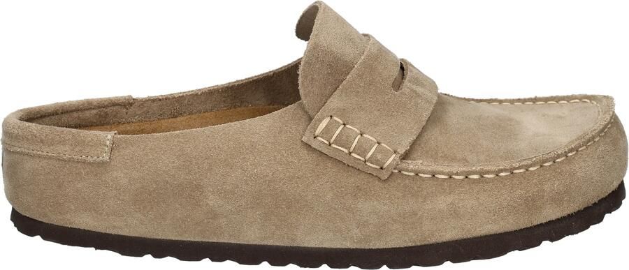 Birkenstock Naples Wrapped Men Suede Taupe Narrow