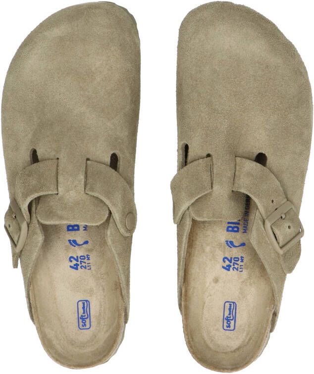 Birkenstock Suede Leather Boston Platte Schoenen Green - Foto 13