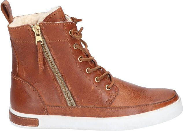 Blackstone Hoge Icon Emily trainers met ritssluiting Bruin Dames - Foto 4