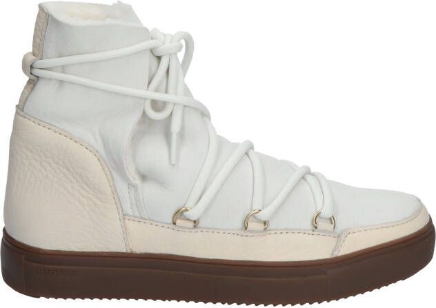 Blackstone Premium Leren Sneaker met Schapenvacht Voering White Dames - Foto 4