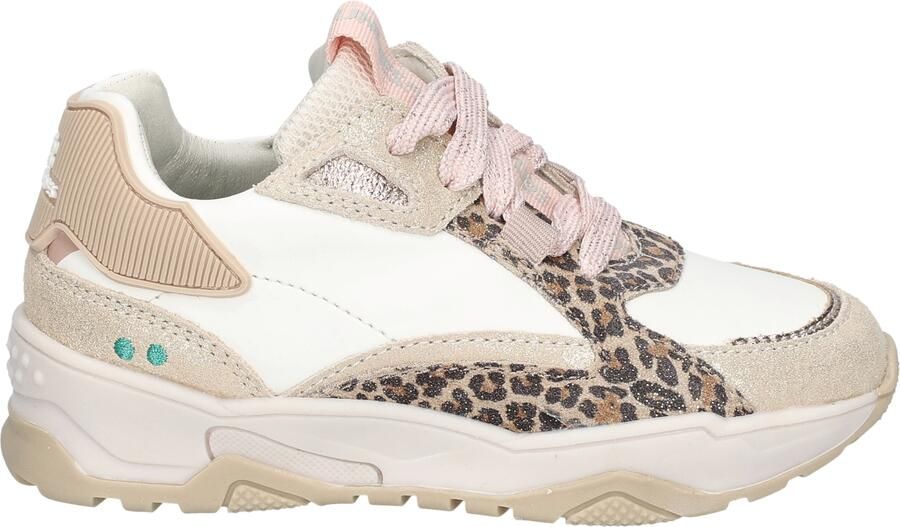 BunniesJR 226220-994 Meisjes Lage Sneakers Beige Leer Veters - Foto 4