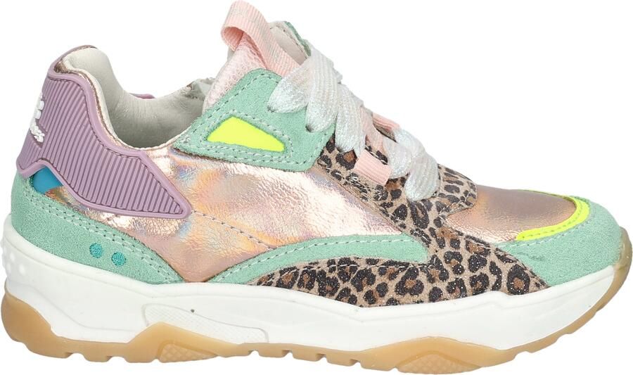 BunniesJR 226220-459 Meisjes Lage Sneakers Groen Leer Veters - Foto 2