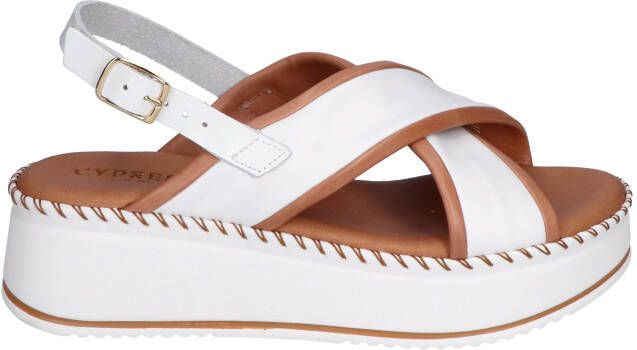Cypres Ryela White Natural Leather Sandalen Schoenen