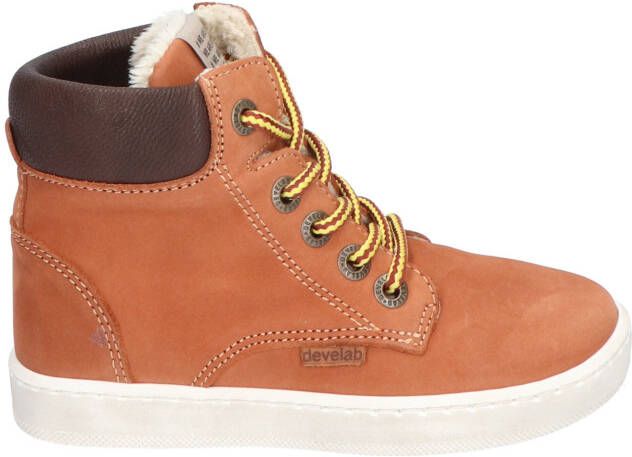 Develab 41855 nubuck veterboots cognac Bruin Leer Effen 26 - Foto 9