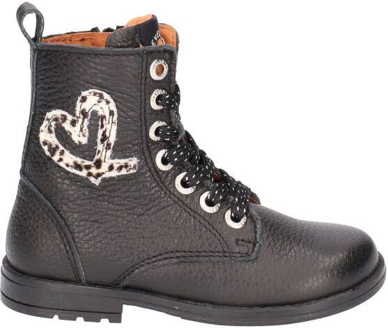 Develab 42794 Veterboots Laarzen Met Veters Meisjes Kids Zwart - Foto 4