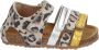 Develab leren sandalen met panterprint beige geel Leer Panterprint 26 - Thumbnail 5