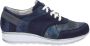 Durea Sneakers Dames Lage sneakers Damesschoenen Leer 6225 688 Pythonprint Blauw combi (42 5) - Thumbnail 2