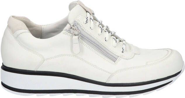 Durea 6263 682 9788 Witte smalle sneakers wijdte E - Foto 4