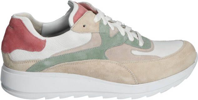 Durea 6272 688 0346 Sand White Green K-Wijdte Lage sneakers