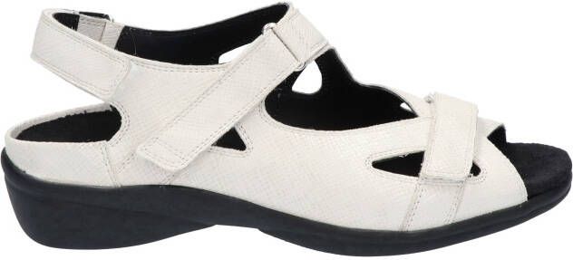 Durea 7258 H Volwassenen Platte sandalenDames Sandalen Wit beige - Foto 4