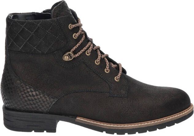 Durea 9731 765 Zwart H-Wijdte Veter boots