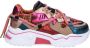 DWRS Jupiter tweed chunky leren sneakers beige fuchsia Roze Meisjes Leer 30 - Thumbnail 4