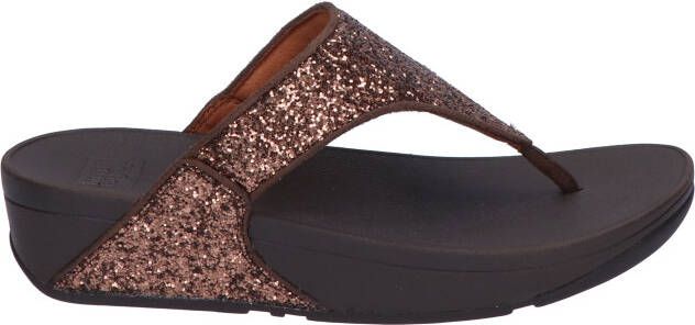 Fitflop Lulu Toe-Post Sandals X03 Chocolate Metallic Slippers