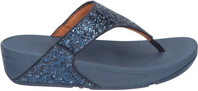 FITFLOP Teenslippers Dames Lulu Glitter Toe-post Maat: 42 Materiaal: Leer Kleur: Blauw - Foto 13