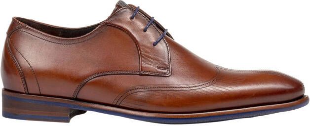 Floris van bommel 30269 De Stapper 32.00 Dark Cognac G+ Wijdte Veterschoenen