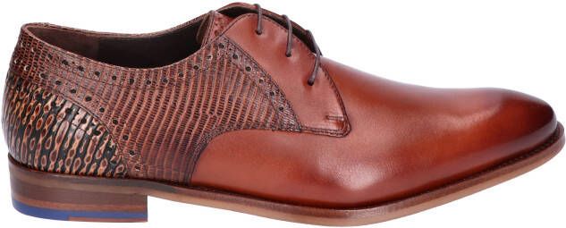 Floris van bommel 30361 De Stapper Dark Cognac G+ Wijdte Veterschoenen