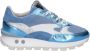 FLORIS VAN BOMMEL Lage Sneakers Dames Sfw-10098 Blokki Maat: 35 Materiaal: Leer Kleur: Blauw - Thumbnail 3