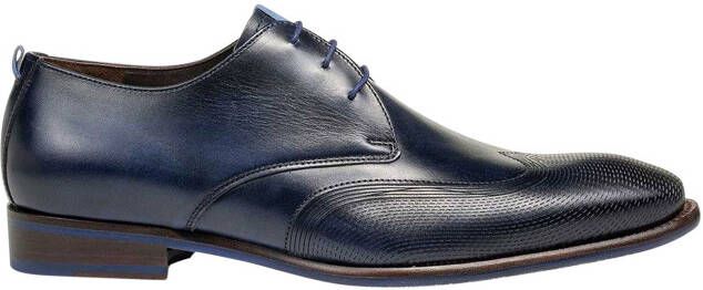 Floris van bommel 30144 De Stapper 06.01 Dark Blue G+Wijdte Veterschoenen - Foto 3