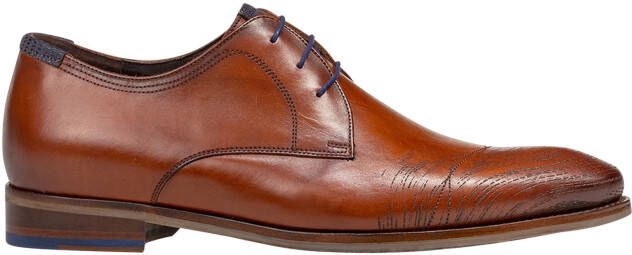 Floris van bommel De Stapper 36.00 Dark Cognac G+Wijdte Veterschoenen