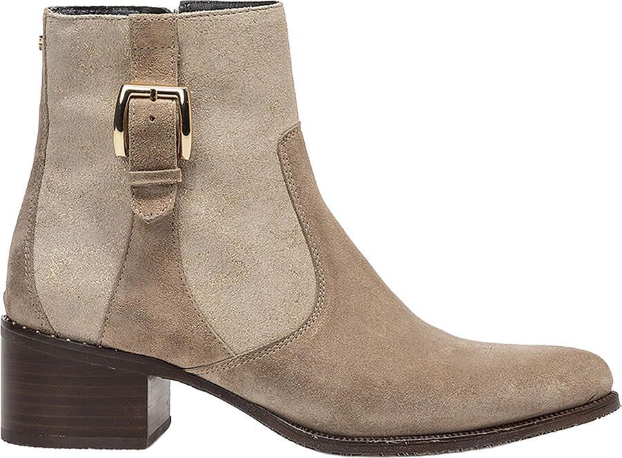 Floris van Bommel Evi 05.03 Evi 05.01 suède enkellaarzen lichtbruin - Foto 4