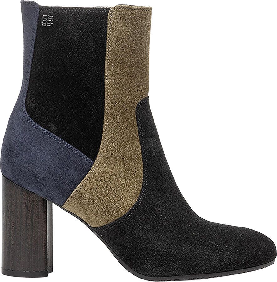 FLORIS VAN BOMMEL Enkellaarsjes Dames Sfw-50075 Kaci Maat: 38 Materiaal: Suède Kleur: Zwart - Foto 4