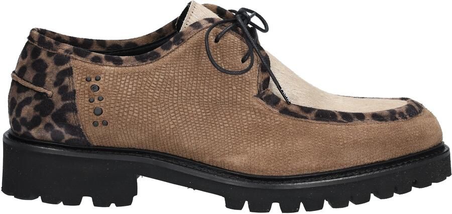 FLORIS VAN BOMMEL Veterschoenen Dames Sfw-30036 Selsi Maat: 41 Materiaal: Suède Kleur: Taupe - Foto 4