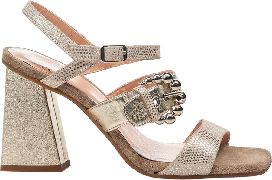 FLORIS VAN BOMMEL Sandalen met Hak Dames Sfw-90082 Tahli Maat: 37 Kleur: Goud - Foto 6