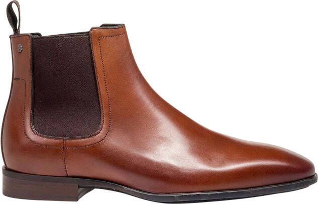 Van bommel Sella 60003 24-01 Dark Cognac G+Wijdte Chelsea boots