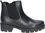 Gabor Zwarte Leren Chelsea Laarzen Comfort Sportieve Stijl Black Dames - Thumbnail 2