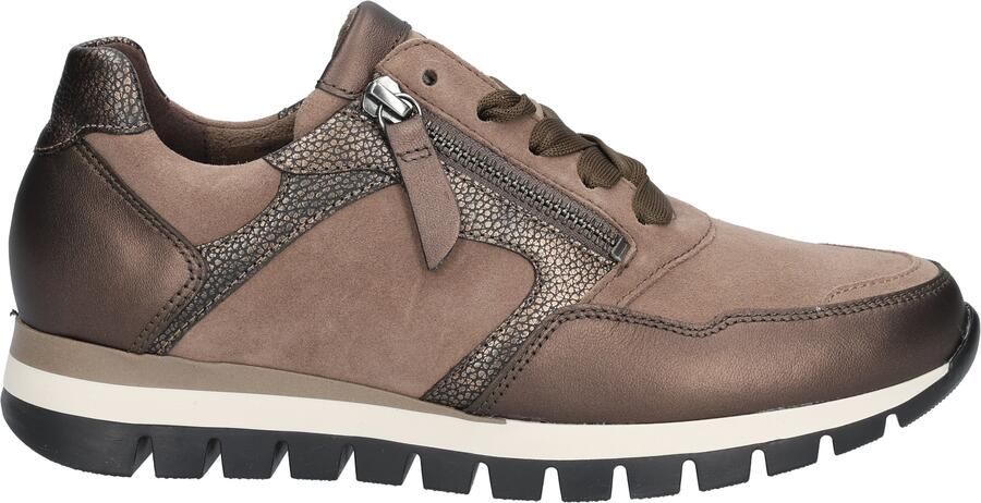 Gabor Rollingsoft Beige Suede Dames Sneakers Beige