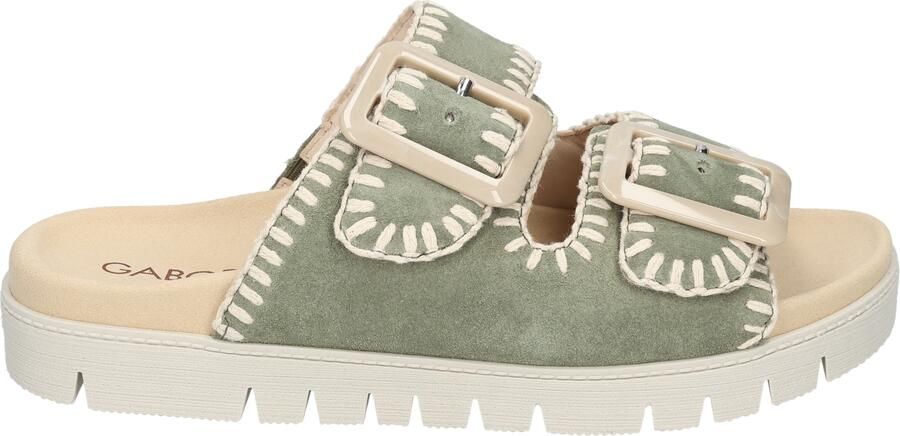 Gabor 83.741.19 Slippers groen Suede Dames Groen - Foto 4