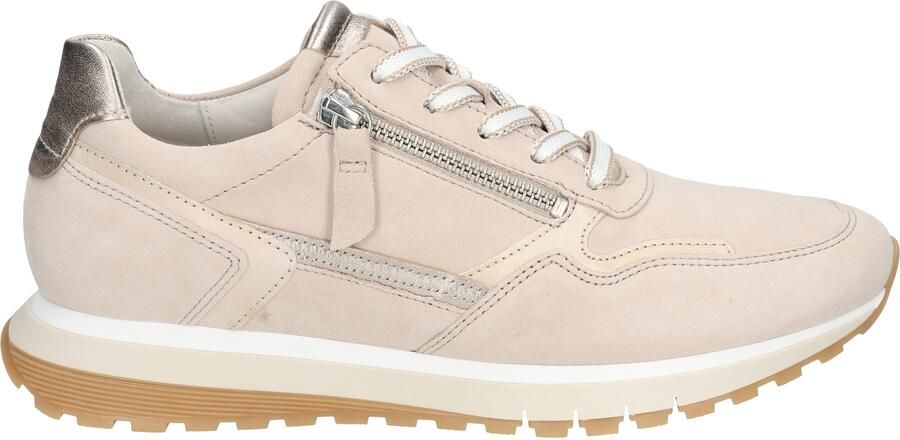 Gabor Sneaker Beige Suede Veter Rits H - Foto 3