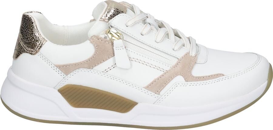 Gabor 86.958.52 Rolling Soft Sneakers Wit Leer Dames Wit Goud - Foto 5