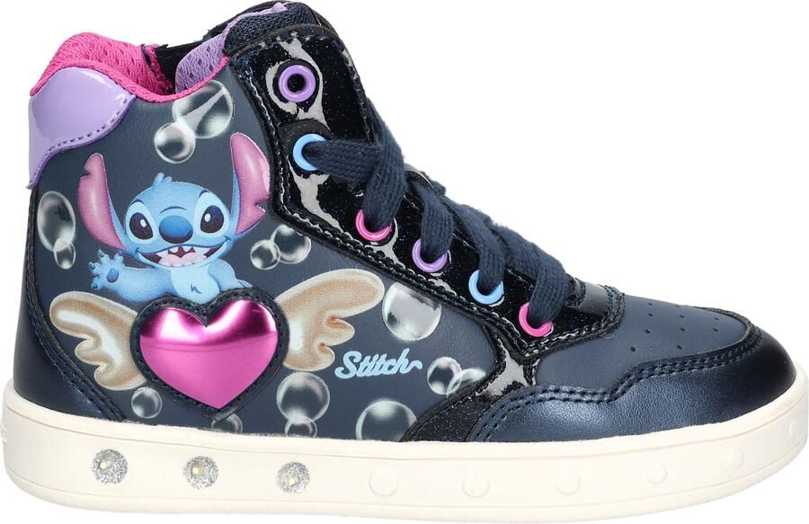 Geox Skylin Stitch Navy Fuchsia
