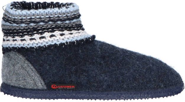 Giesswein Blauwe Gesloten Pantoffels met Bontvoering - Foto 10