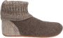 Giesswein Wildpoldsried Taupe Pantoffels - Thumbnail 3