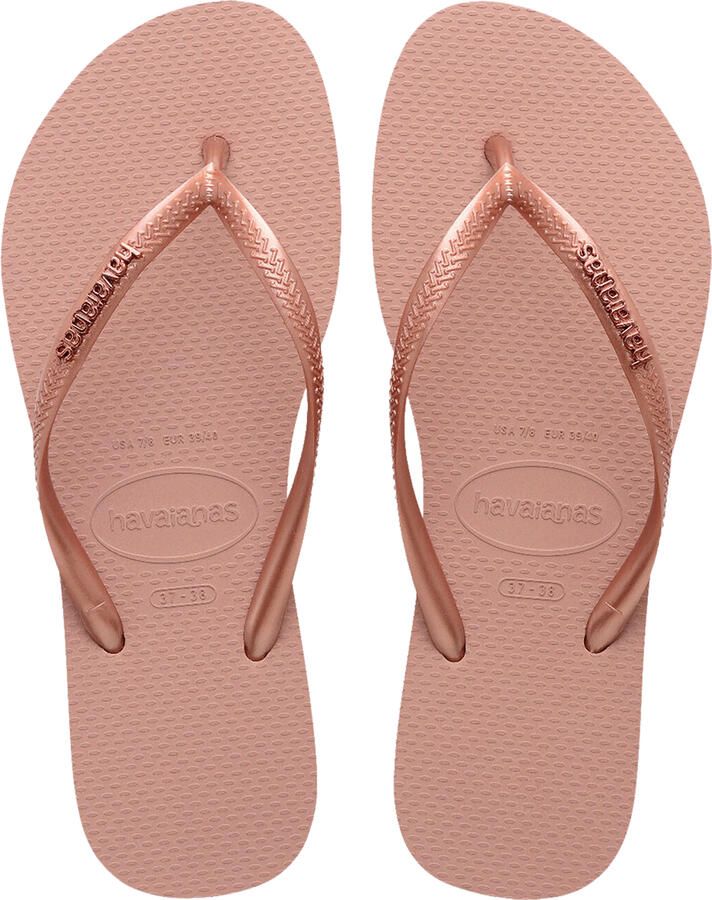 Havaianas Logo Metallic Rose Gold