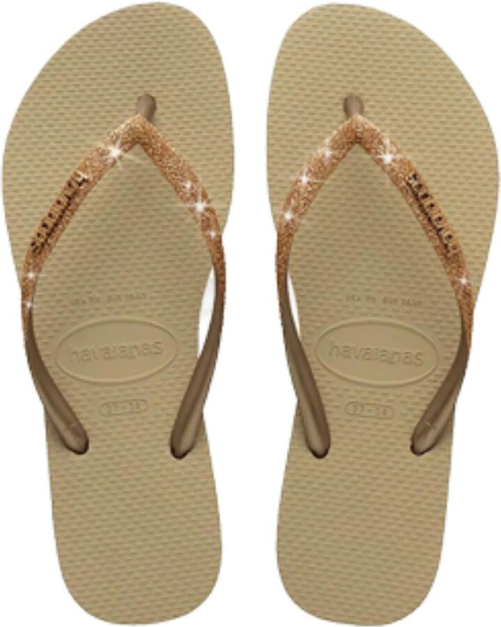 Havaianas Slim Glitter II Sand Golden Light Metallic