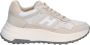 Hogan Beige Leren Sneakers Ronde Neus Beige Dames - Thumbnail 2