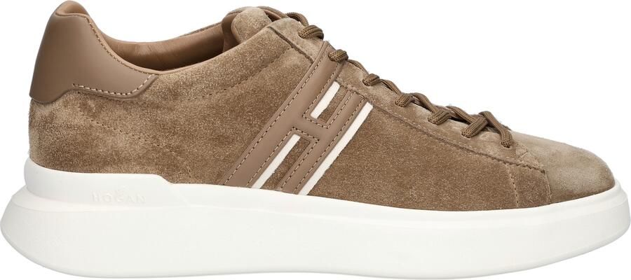 HOGAN Lage Sneakers Heren H580 Allacciato H Slash Maat: 40 5 Materiaal: Suède Kleur: Camel - Foto 3